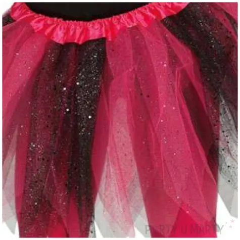 spodniczka tutu classic shine rozowo czarna guirca 31 cm