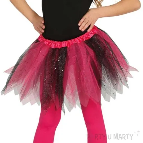 spodniczka tutu classic shine rozowo czarna guirca 31 cm