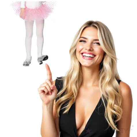 spodniczka tutu dziecieca w kropki rozowa leg avenue 23 cm