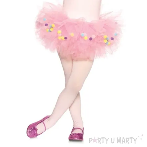spodniczka tutu dziecieca w kropki rozowy mix leg avenue 23 cm