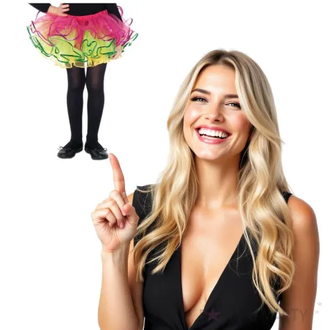 spodniczka tutu dziecieca z cekinami teczowa godan