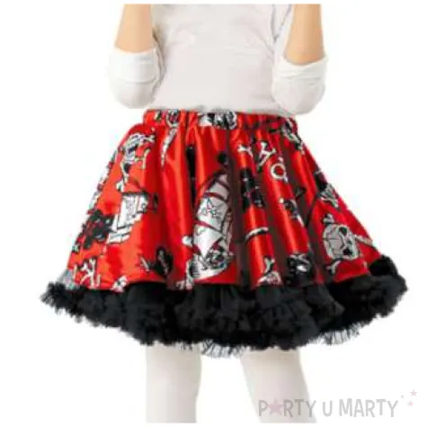 spodniczka tutu tiulowa piratka czarno czerwona kraszek 98 104