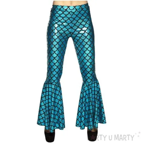 spodnie party dzwony syrenka blekitne boland rozm m