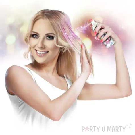 spray koloryzujacy brokatowy rozowy paint glow 125 ml