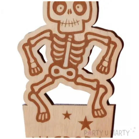 statuetka nagroda za kostium tanczacy szkielet drewno 15 5 cm