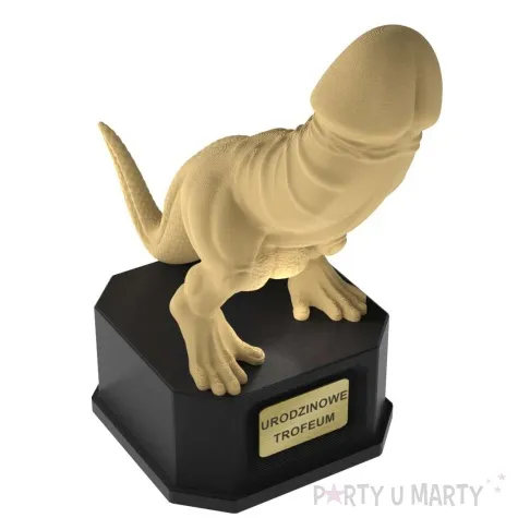 statuetka penisozaur urodzinowe trofeum cielisty 17 cm