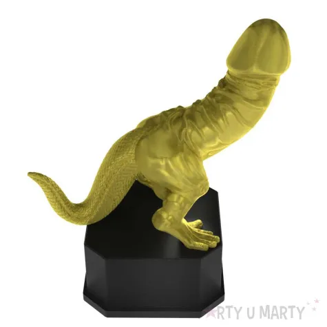 statuetka penisozaur urodzinowe trofeum zloty 17 cm