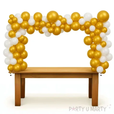 stelaz do balonow poziomy dekoracja stolu na wesele urodziny sylwestra zloty 260x100 cm
