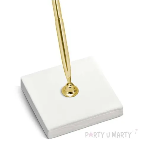 stojaczek z dlugopisem classic gold kremowy 16cm 1 szt