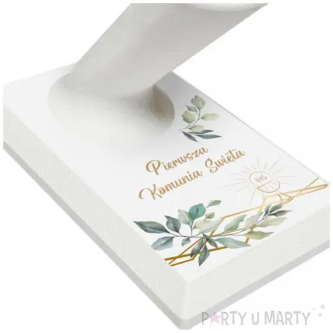 stojaczek z dlugopisem komunia swieta mietowa geometria