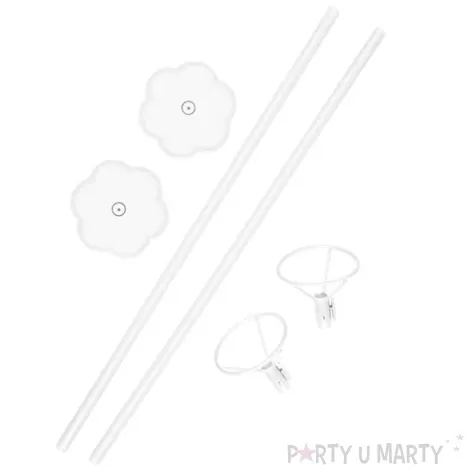 stojak do balonow classic sztyca bialy partypal 40 cm 2 szt