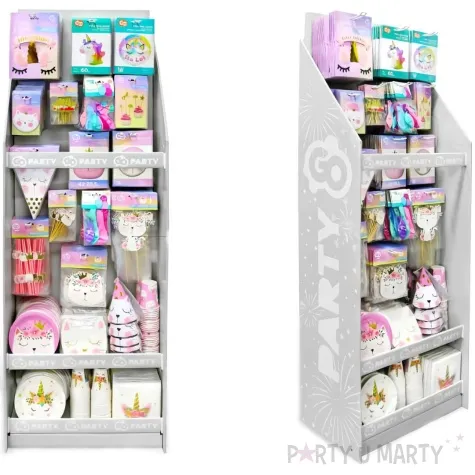 stojak do balonow papierowy polki z haczykami szary godan 160 cm