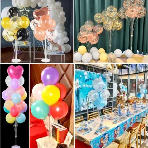 stojak do balonow serce czerwony partypal