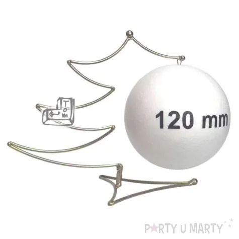 stojak do bombki choinka 120 mm zlota