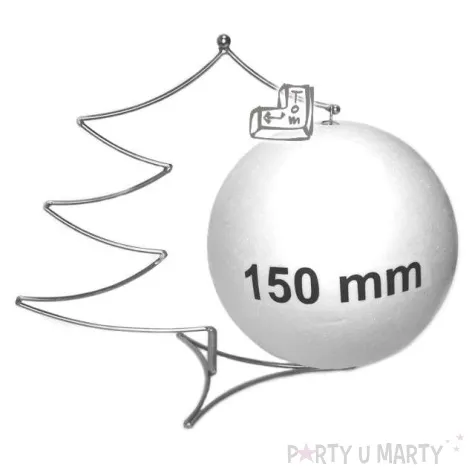 stojak do bombki choinka 150 mm srebrny