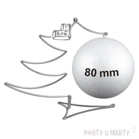 stojak do bombki choinka 80 mm srebrny