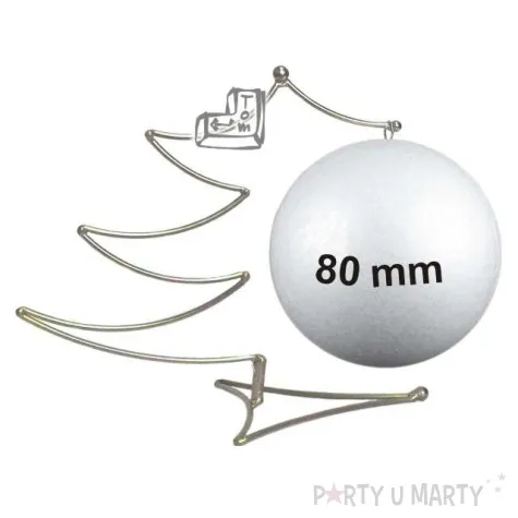 stojak do bombki choinka 80 mm zloty