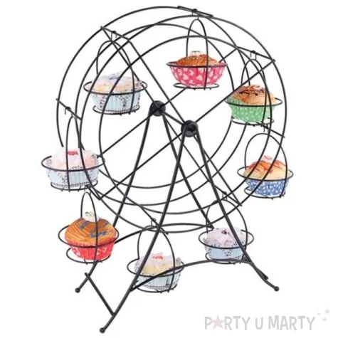 stojak na babeczki diabelski mlyn srebrny