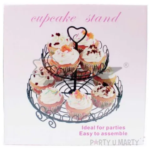 stojak na babeczki serpentyna mini srebrny