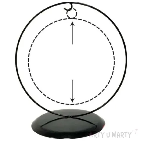 stojak na bombke classic okragly czarny aliga 23 cm