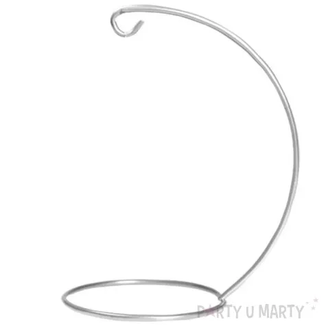 stojak na bombke classic pusty srebrny czakos 12 cm