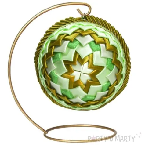 stojak na bombke classic pusty zloty czakos 10 cm