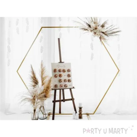 stojak na tlo heksagon zloty partydeco 2 m