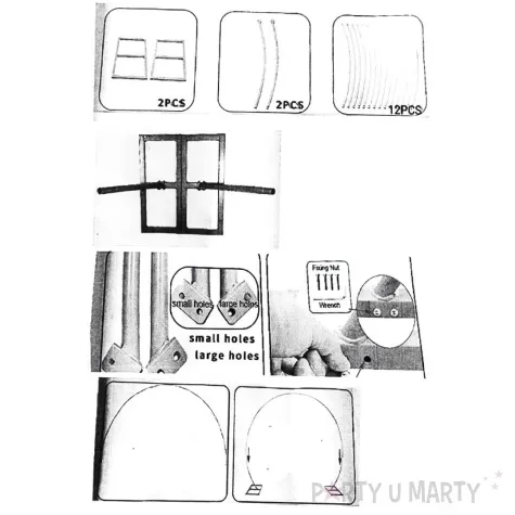 stojak na tlo luk zloty godan 315 x 240 cm