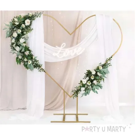 stojak na tlo serce zloty partydeco 2 m