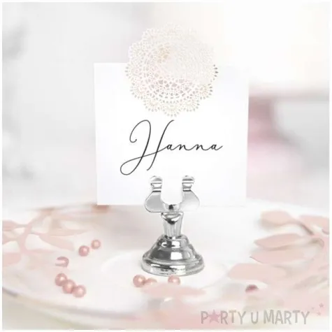 stojak na winietki deluxe srebrny partydeco 4 cm