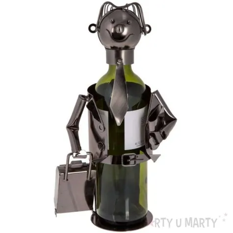 stojak na wino biznesmen metalowy ootb