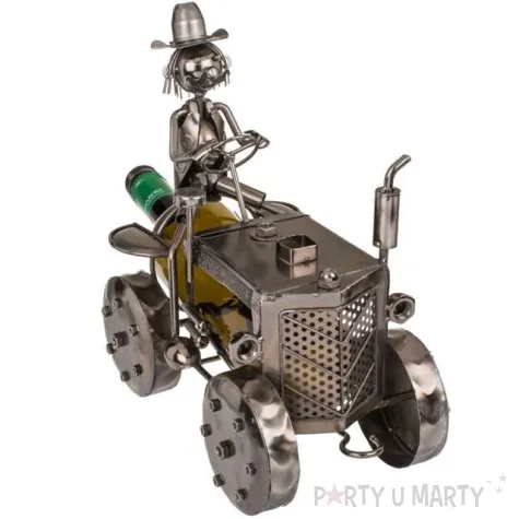 stojak na wino traktor rolnik metalowy ootb