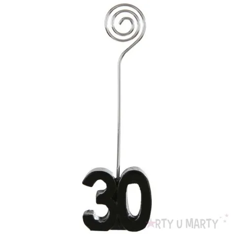 stojak na wizytowki 30 urodziny czarny santex 12 cm 2 szt