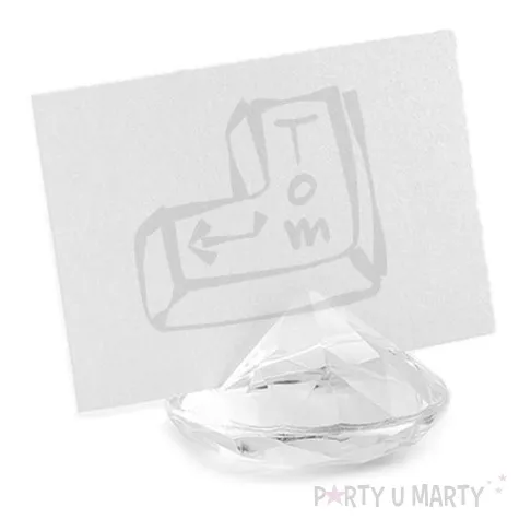 stojak na wizytowki diament bezbarwny 40 mm 10 szt