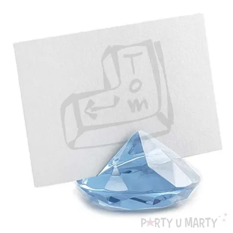 stojak na wizytowki diament blekitny 40 mm 10 szt