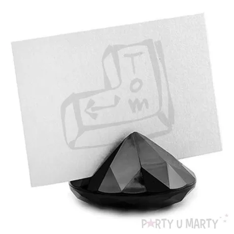 stojak na wizytowki diament czarny 40 mm 10 szt