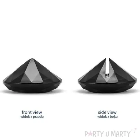 stojak na wizytowki diament czarny 40 mm 10 szt