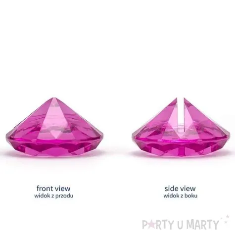 stojak na wizytowki diament rozowy 40 mm 10 szt