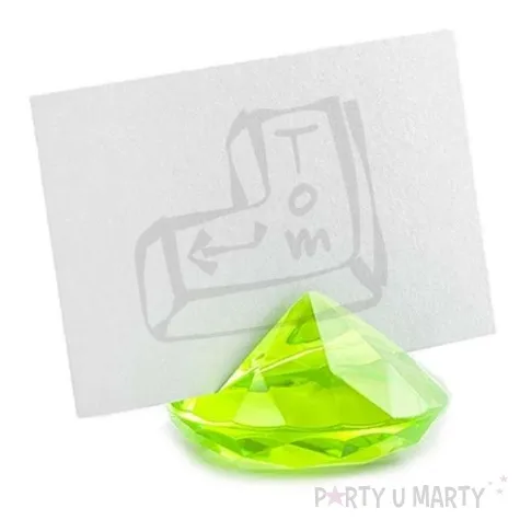 stojak na wizytowki diament zielone jabluszko 40 mm 10 szt