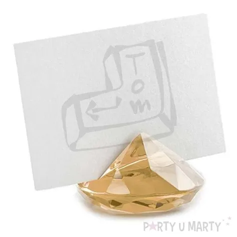 stojak na wizytowki diament zloty 40 mm 10 szt