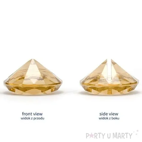 stojak na wizytowki diament zloty 40 mm 10 szt