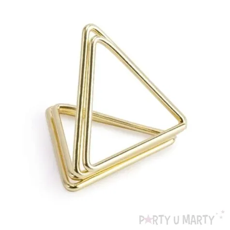 stojak na wizytowki trojkat zloty partydeco 2 3 cm 10 szt