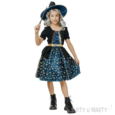 str j dla dziecka wied ma sukienka i kapelusz czarny niebieski godan 110 120