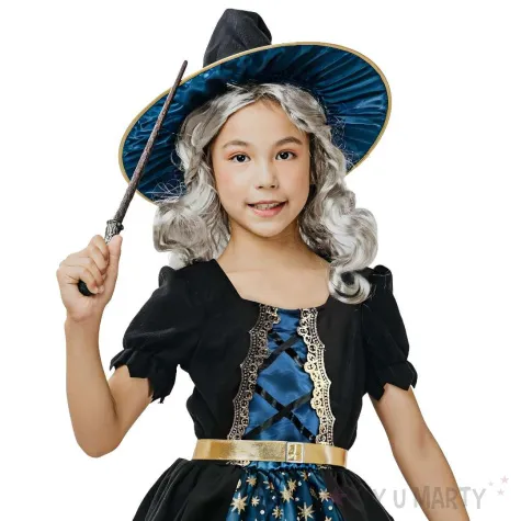 str j dla dziecka wied ma sukienka i kapelusz czarny niebieski godan 130 140