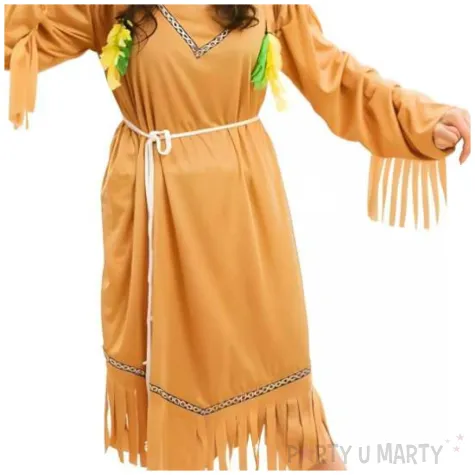 stroj damski na karnawal indianka zestaw sukienka opaska z piorem pasek rozm s