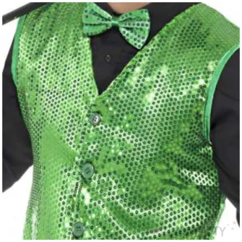 stroj dla doroslych cekinowa kamizelka zielona smiffys rozm l