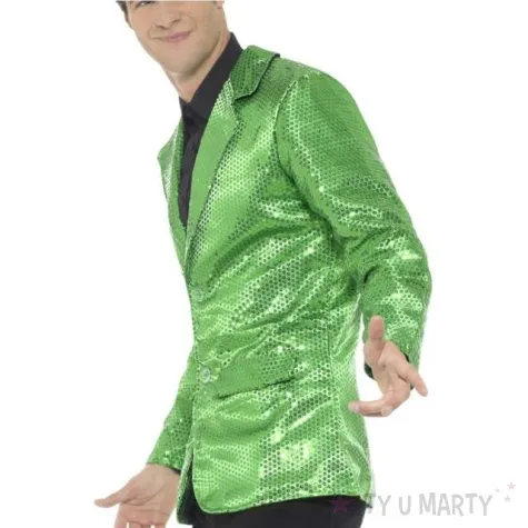 stroj dla doroslych cekinowa marynarka zielona smiffys rozm xl