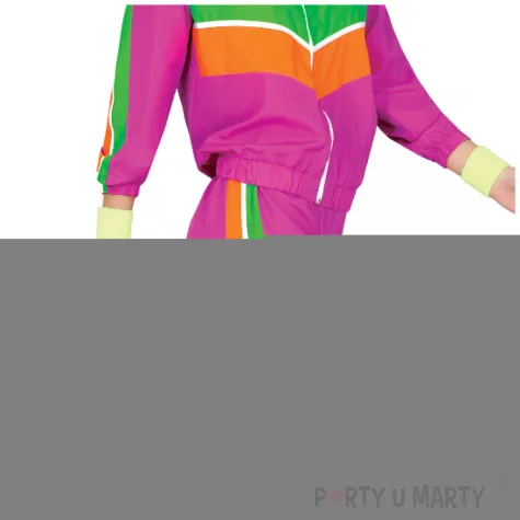 stroj dla doroslych damski ortalionowy dres retro lata 80 rozowy godan rozm m