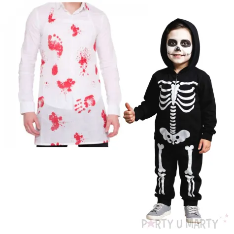 stroj dla doroslych fartuch krwawe dlonie bialy folat