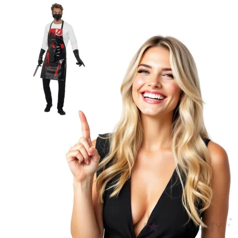 stroj dla doroslych fartuch rzeznika mordercy czarny smiffys